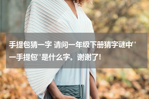 手提包猜一字 请问一年级下册猜字谜中"一手提包"是什么字。谢谢了!