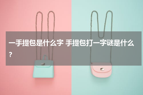 一手提包是什么字 手提包打一字谜是什么？